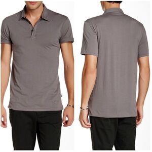 NEW Tavik gray classic knit polo shirt